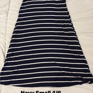 Striped Navy and White A-Line Women’s dress